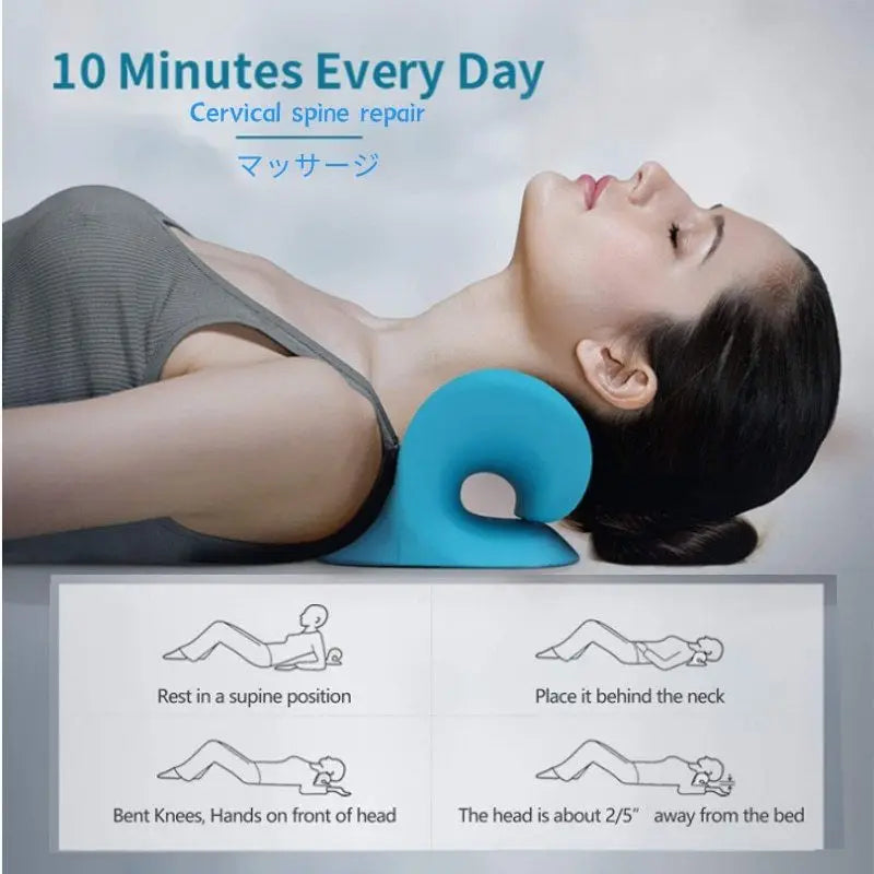 CAMMUO Neck and Shoulder Stretcher Massage Pillow for Cervical Spine Alignment and Pain Relief