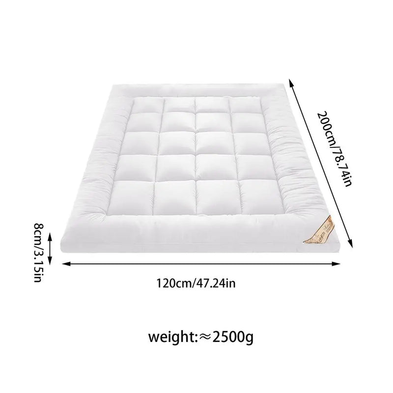 Soft Filling Mattress Topper - Breathable, Anti-Slip Pad for Home Comfort and Support