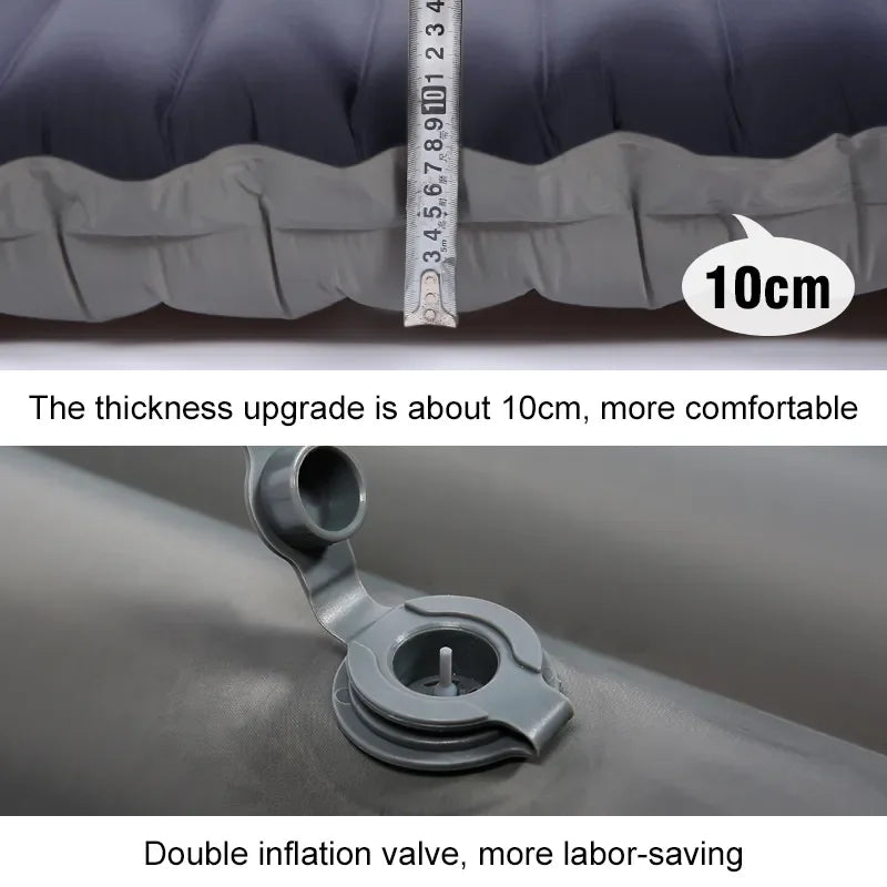 Ultralight Self-Inflating Camping Mattress with Built-In Pump, Thick Air Mat for Hiking and Travel