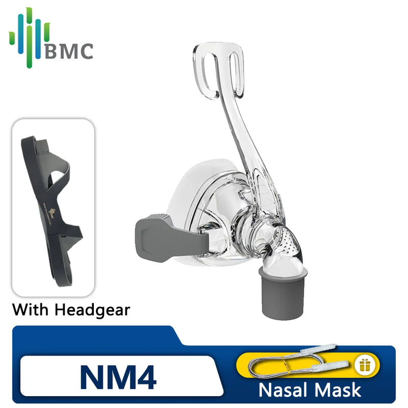 Nasal Mask with Headgear BMC NM4 – Silicone Gel Cushions for CPAP Machines