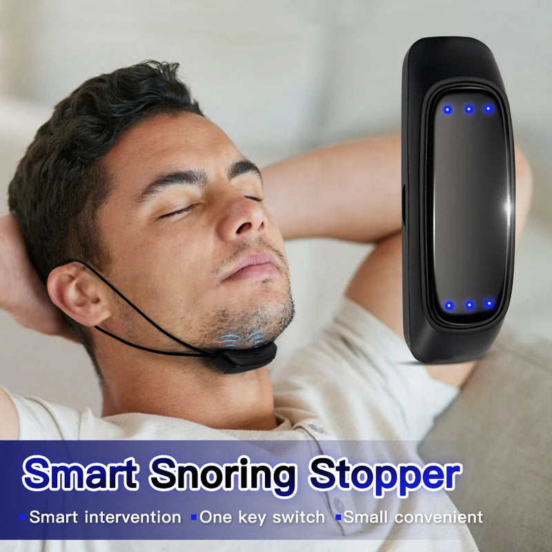 EMS Pulse Anti-Snoring Device | USB Rechargeable Sleep Apnea Aid | Smart Anti Snore Solution