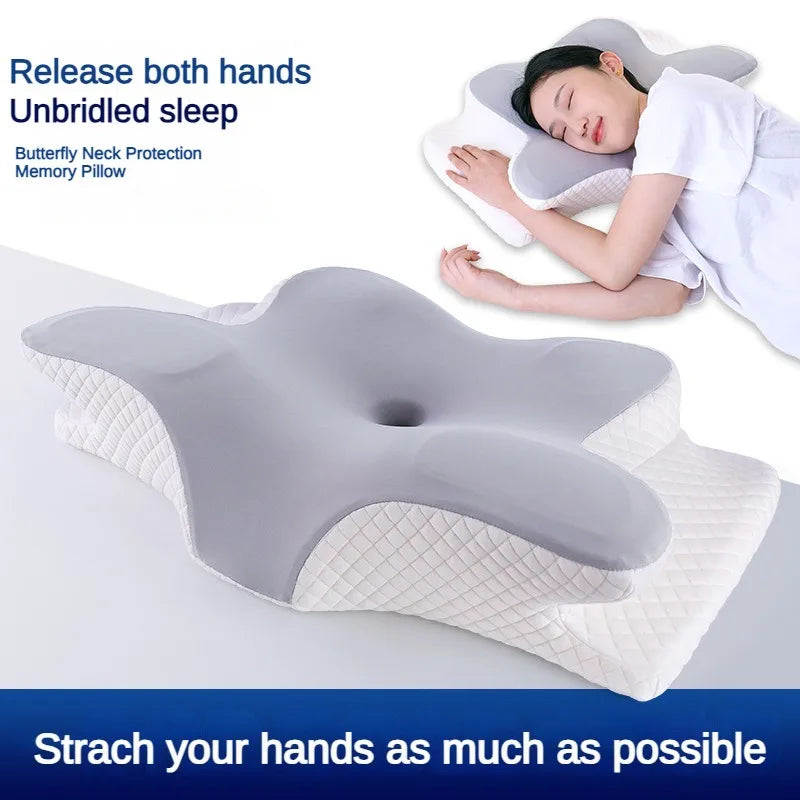 Butterfly Memory Foam Cervical Pillow – Orthopedic Neck Pain Relief Sleeping Pillow