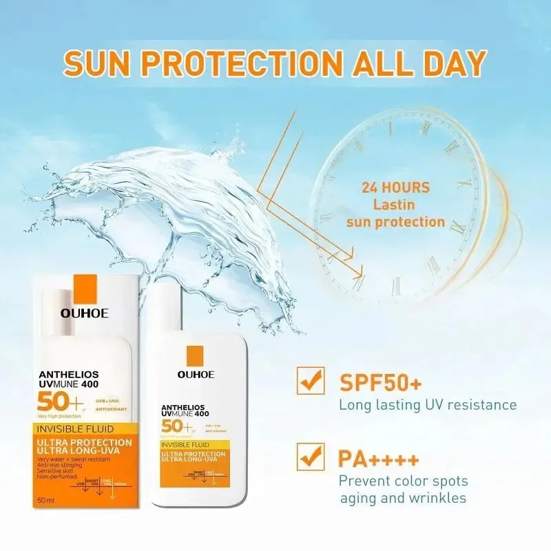 SPF 50 Sunscreen Cream – Face & Body Whitening Sunblock, UV Protection, Waterproof, Anti-Wrinkle