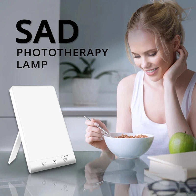 12000 Lux LED SAD Light Therapy Lamp Touch Dimable Daylight Lamp for Winter Blues & Mood Enhancement