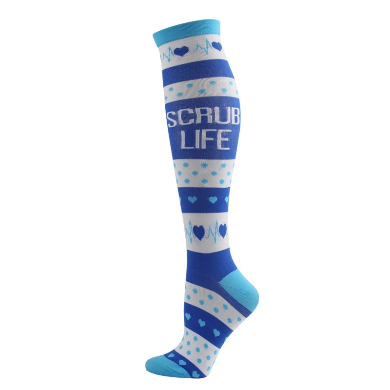 Nurse Compression Stockings  Anti-Fatigue, Varicose Veins Relief, and Sports Socks for Men and Women